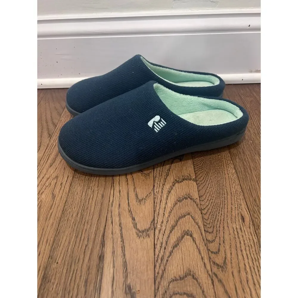 RockDove Original Two Tone Memory Foam Slipper Navy Clog XL 11-12 Gifts for Him